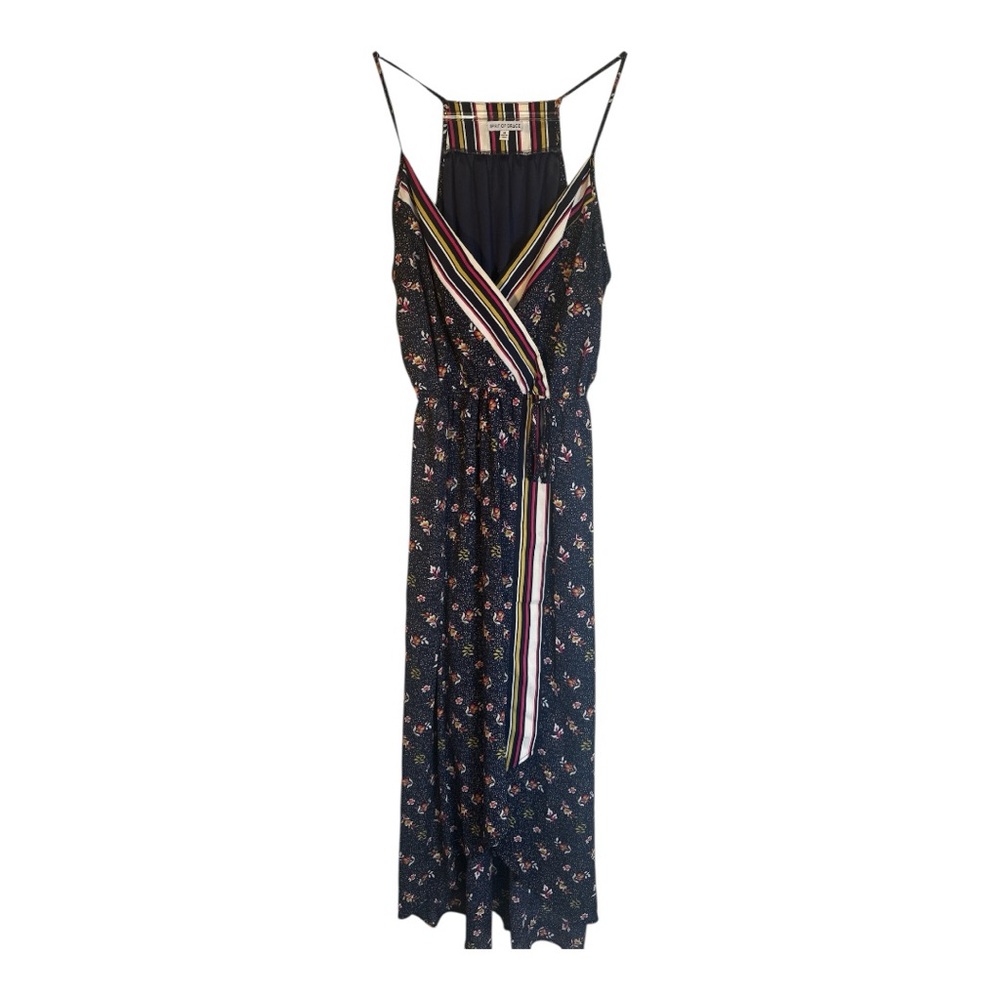 Spirit of Grace Chic High-Low Floral Dress with Striped Accent - Picture 7 of 11